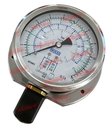 144755 Kempf Manometer (300)  Beladem. m.Tonneneint.